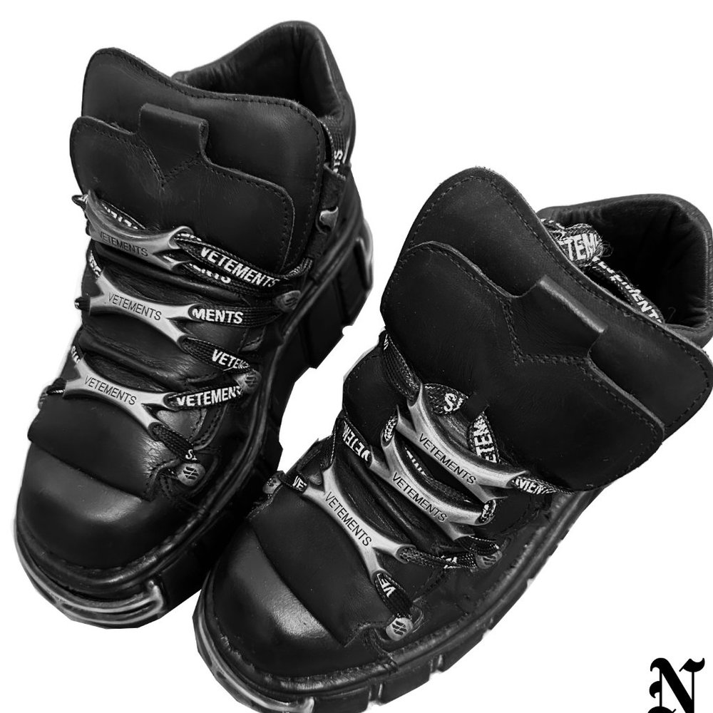 VETEMENTS women black vetements x new rock platform boots - Picture 3 of 5
